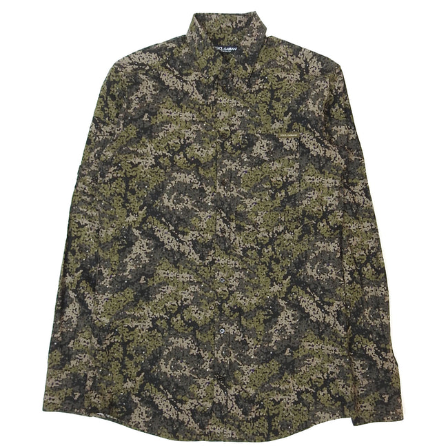 Dolce & Gabbana Camo Cargo Shirt Size 38