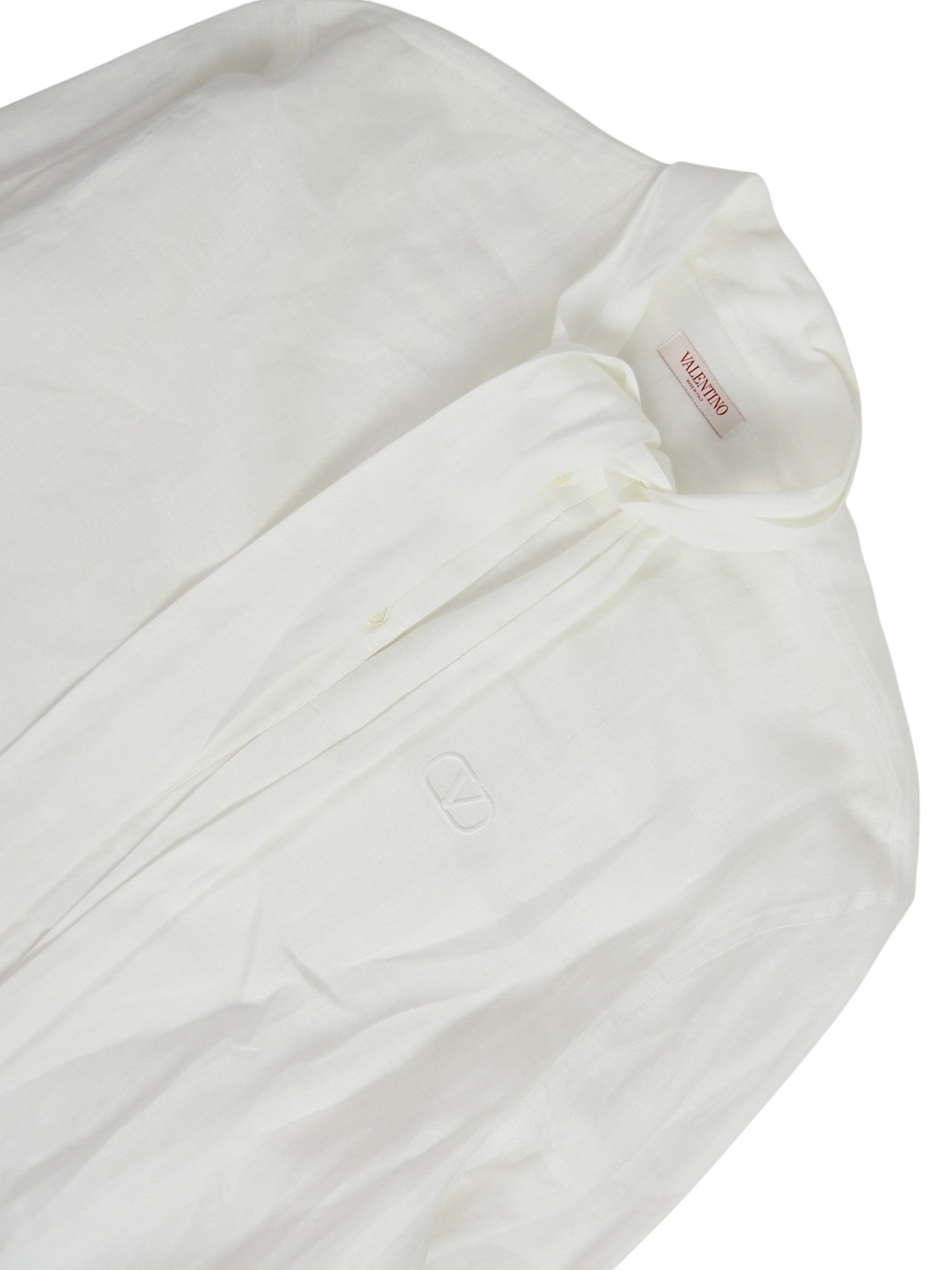 Valentino Linen Tie Shirt Size 40