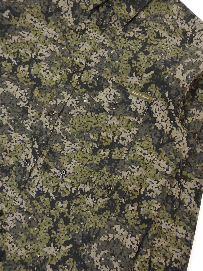 Dolce & Gabbana Camo Cargo Shirt Size 38