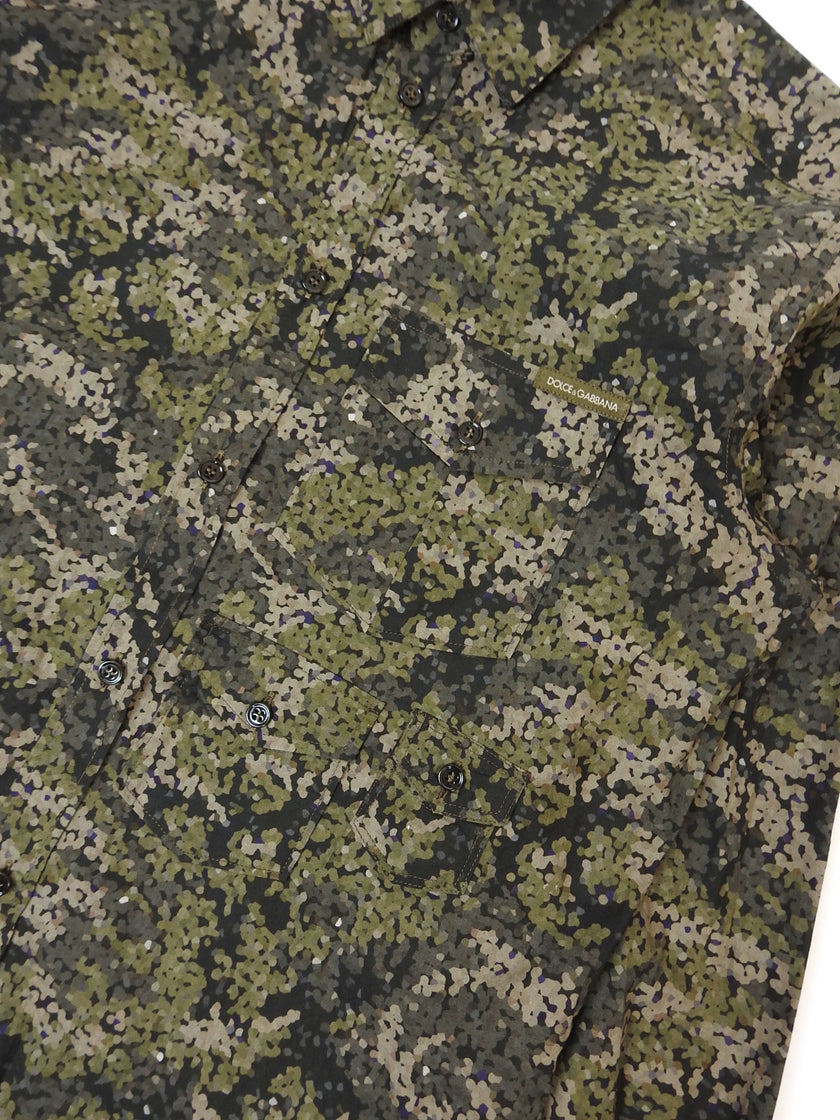 Dolce & Gabbana Camo Cargo Shirt Size 38