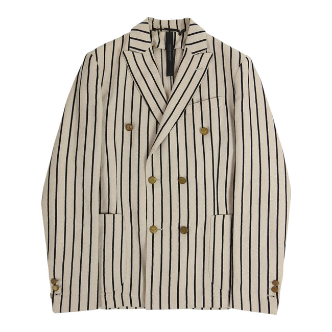 Messagerie Stripe Double Breasted Jacket Size 48