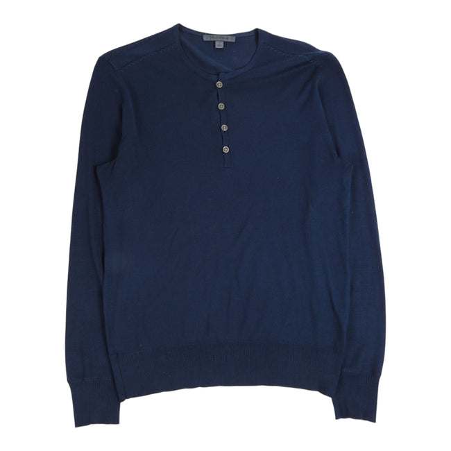John Varvatos Silk Henley Size Medium