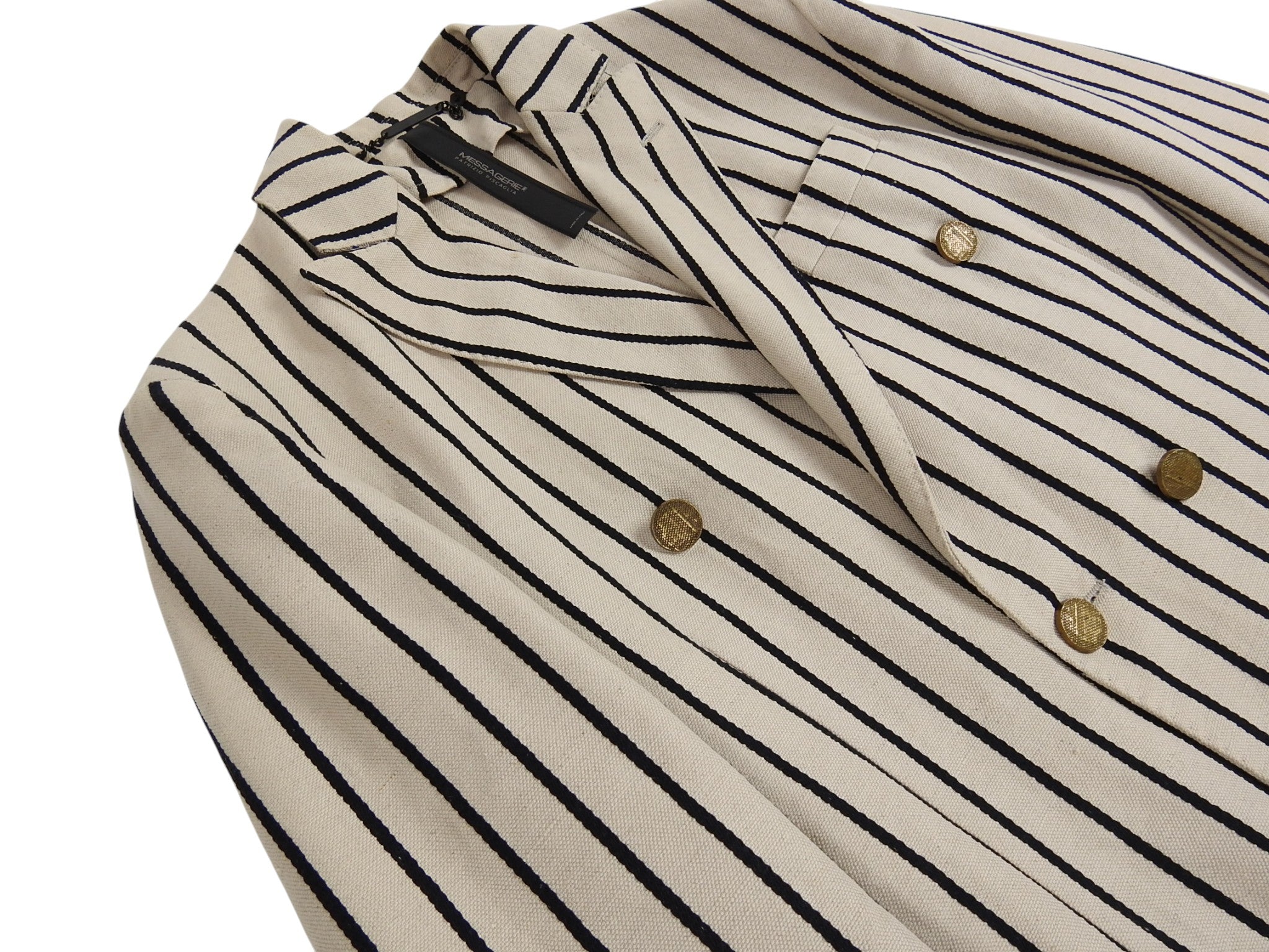 Messagerie Stripe Double Breasted Jacket Size 48