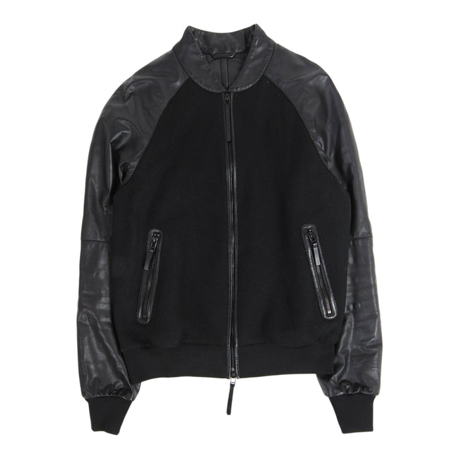 Emporio Armani Leather/Wool Bomber Size 48