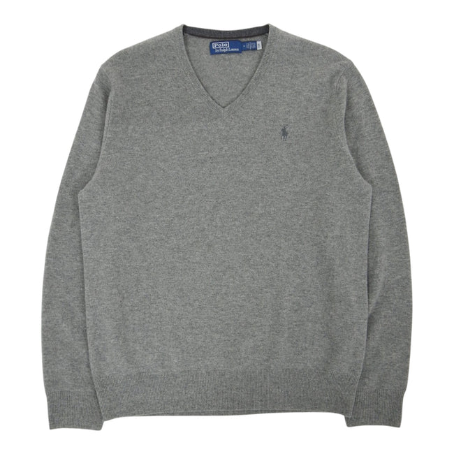 Polo Ralph Lauren grey V-neck Knit Size Medium