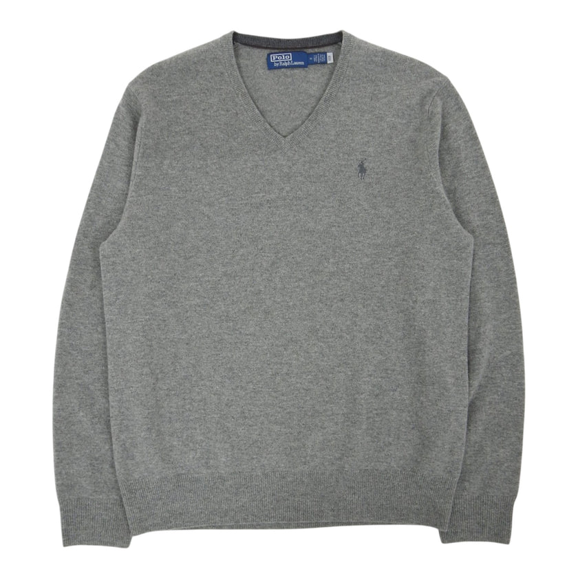 Polo Ralph Lauren grey V-neck Knit Size Medium