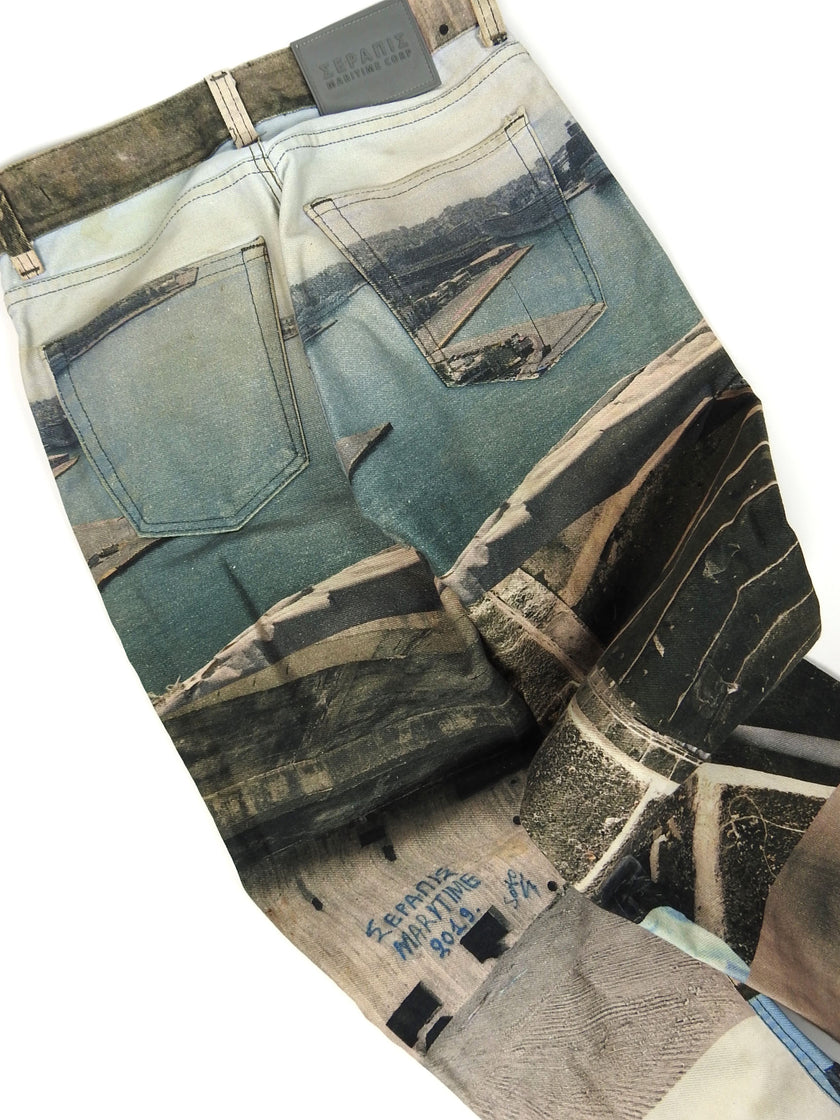 Maritime Corp Graphic Jeans Size Small