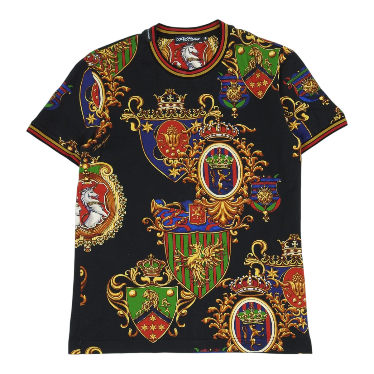 Dolce & Gabbana black Crest T-shirt size 46