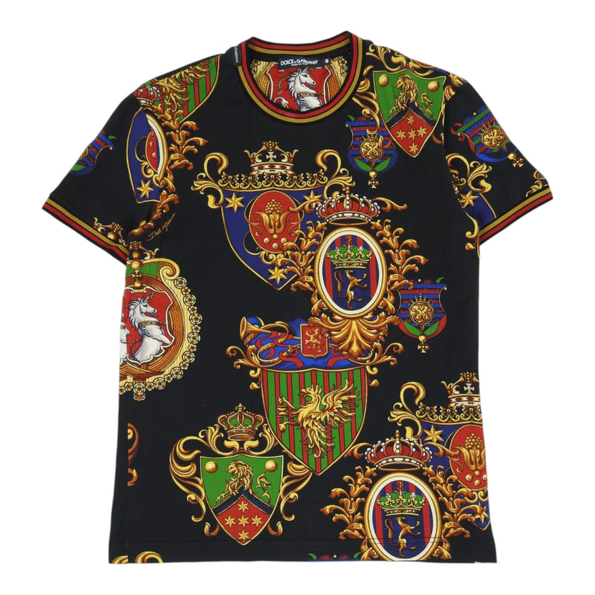 Dolce & Gabbana black Crest T-shirt size 46