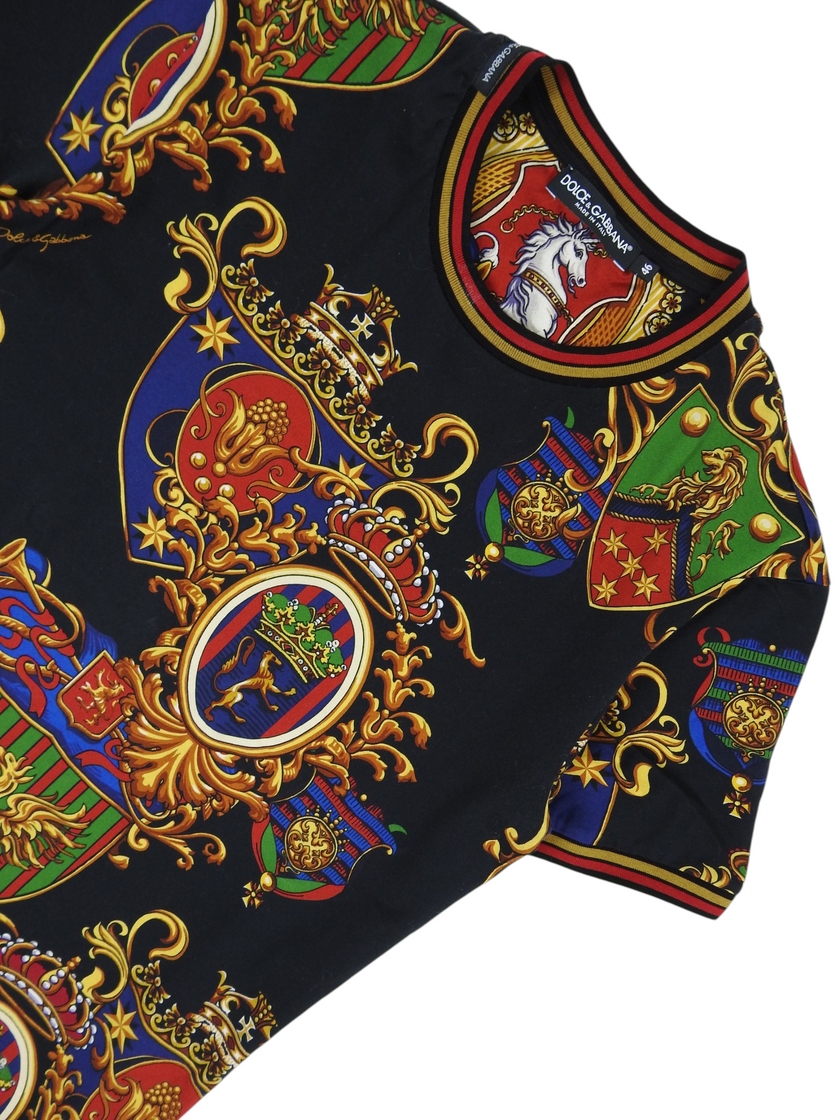 Dolce & Gabbana black Crest T-shirt size 46