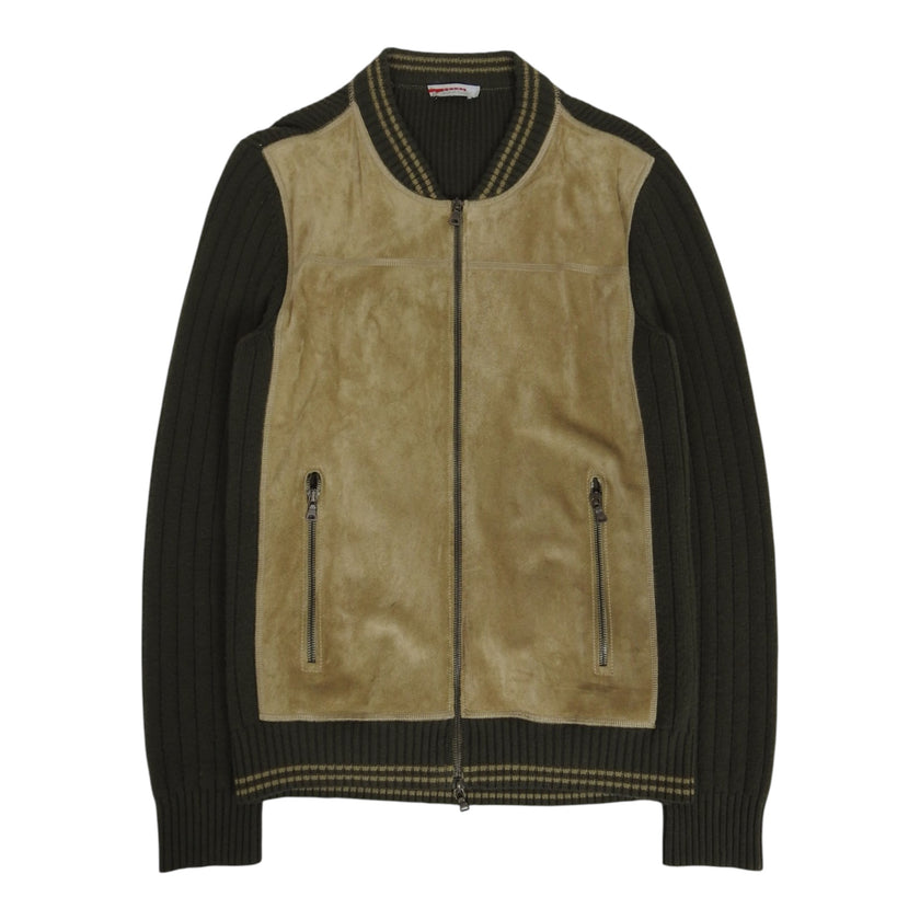 Prada Suede/Wool Bomber Size 48