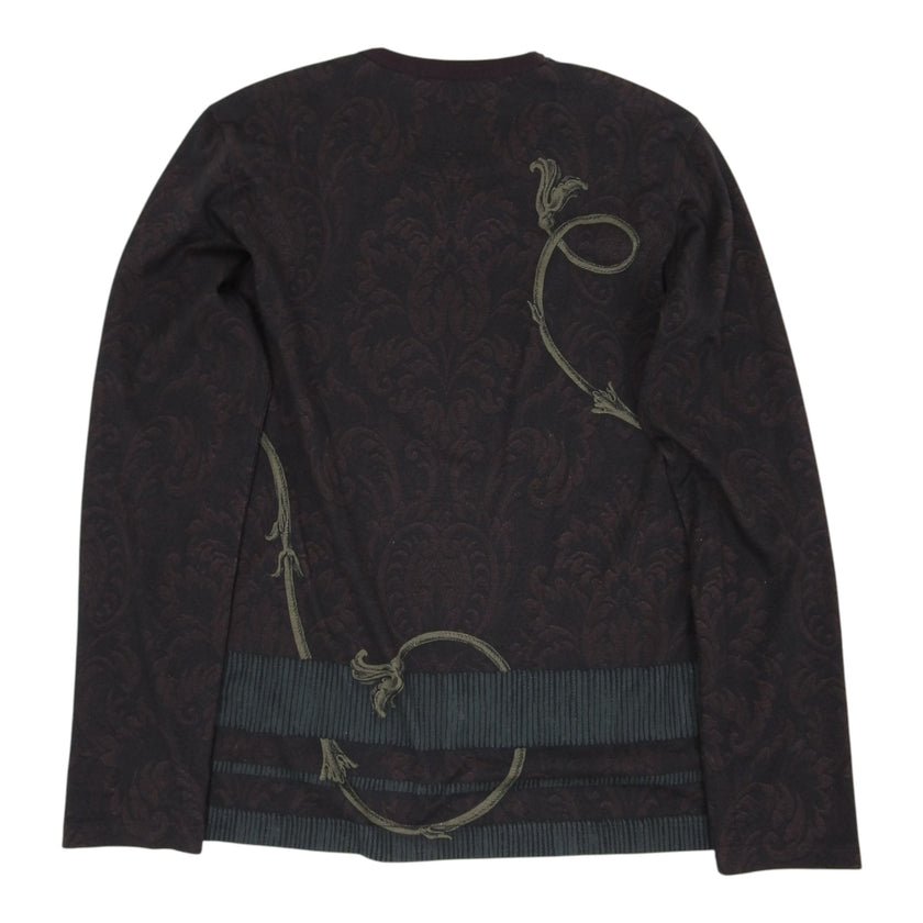 Dolce & Gabbana maroon Royal Crest Long Sleeve Size 44