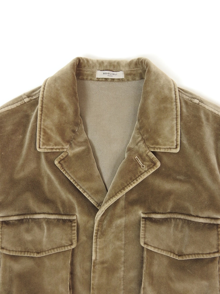 Boglioli Velour Field Jacket Size 48