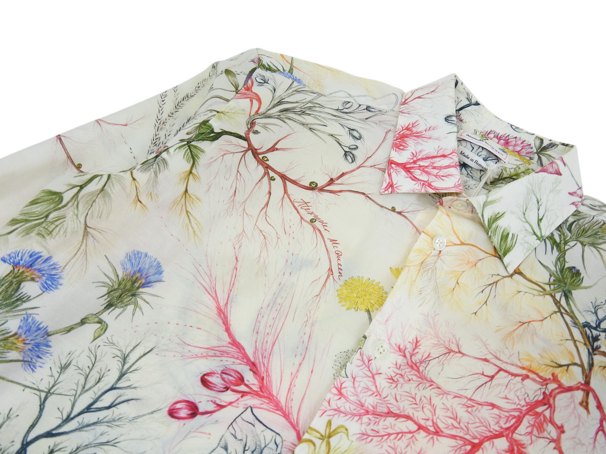 Alexander McQueen Floral Silk Shirt size 15+