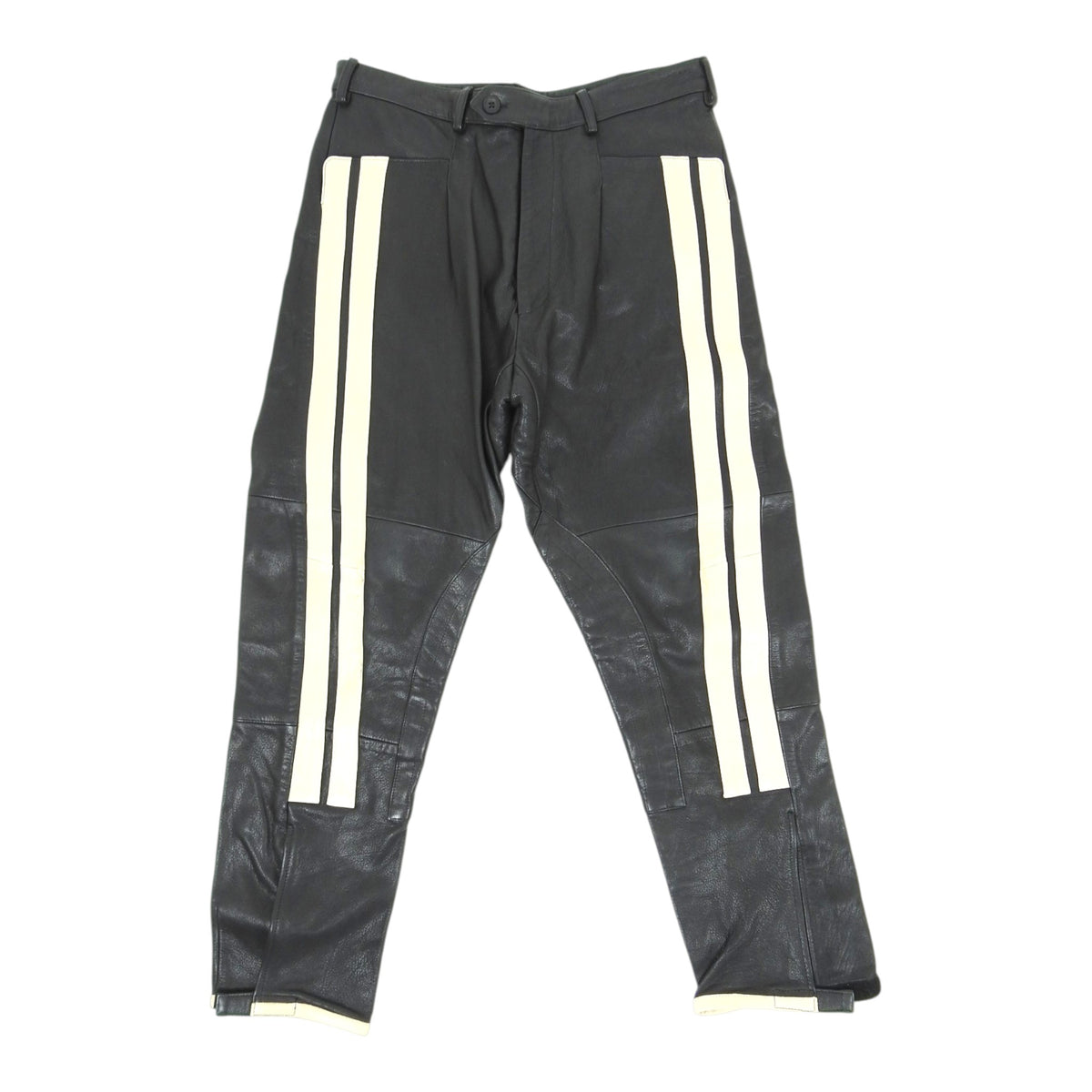 Emporio Armani Leather Racing Pants Size 52