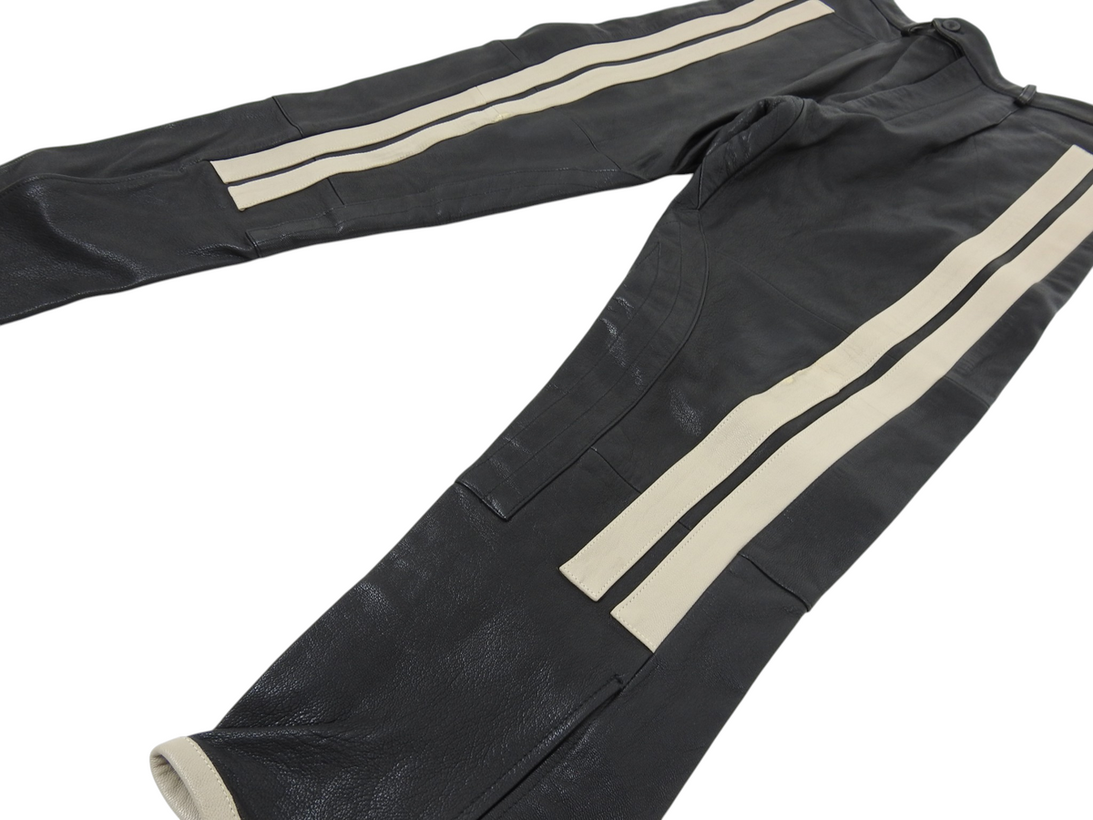 Emporio Armani Leather Racing Pants Size 52
