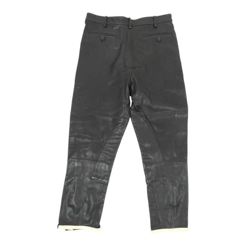 Emporio Armani Leather Racing Pants Size 52