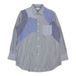 Alexander McQueen Patchwork Multi-Stripe Dress Shirt size 17