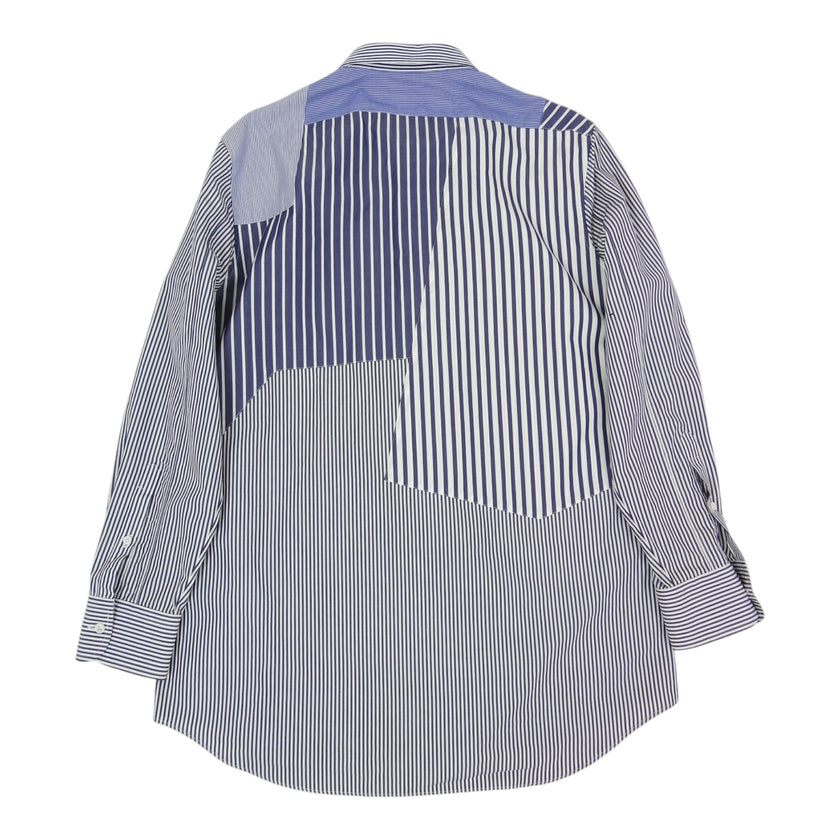 Alexander McQueen Patchwork Multi-Stripe Dress Shirt size 17