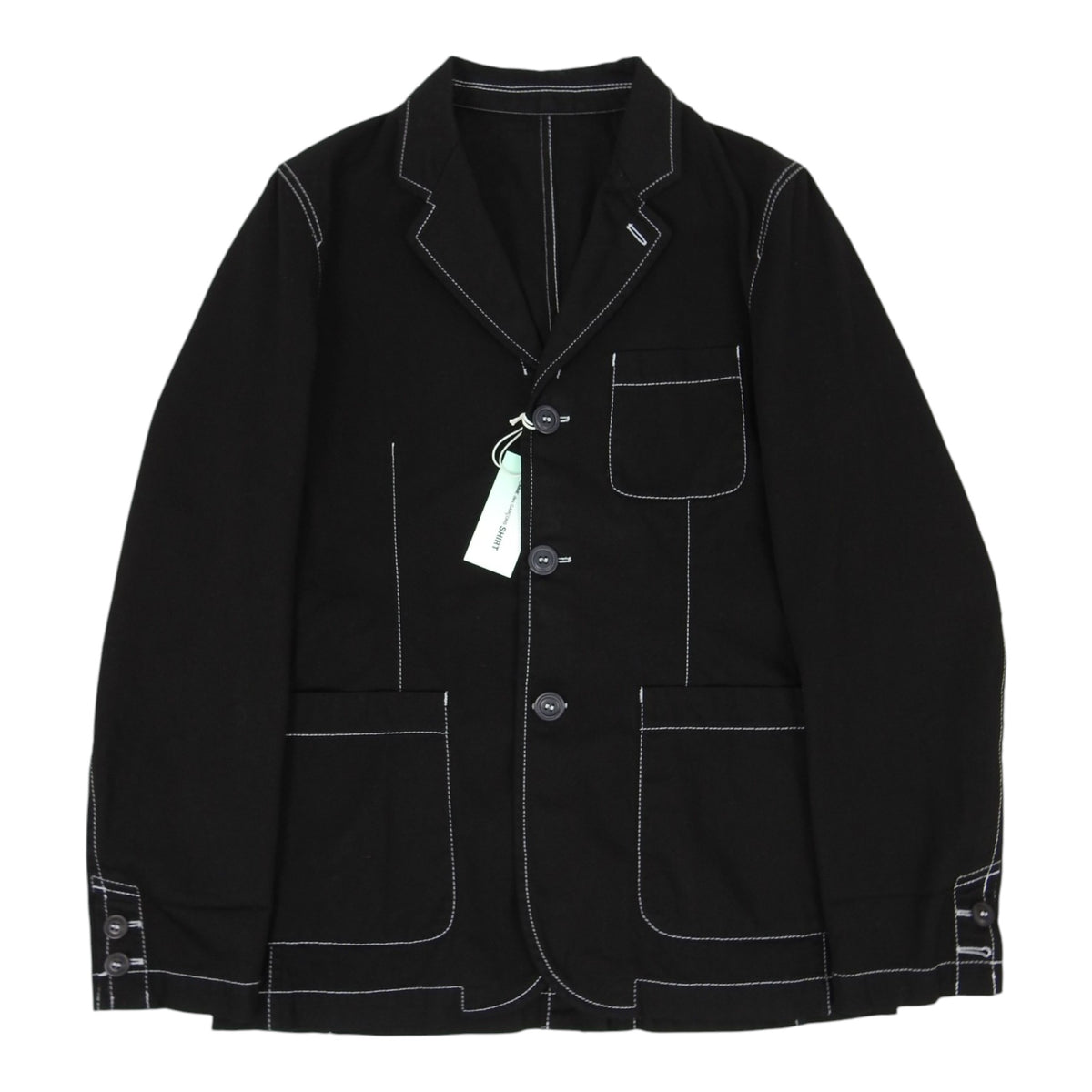 Comme des Garcons SHIRT black Contrast Stitch Blazer size Large