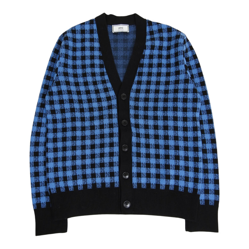AMI Paris Check Cardigan Size Medium