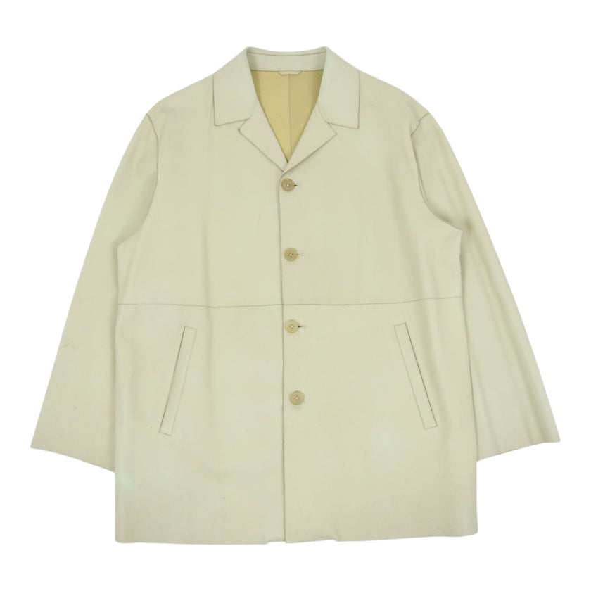Jil Sander cream Leather Jacket size 50