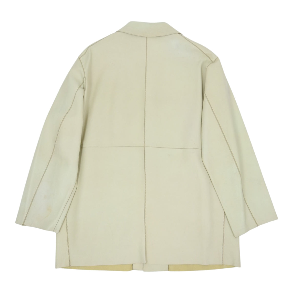 Jil Sander cream Leather Jacket size 50