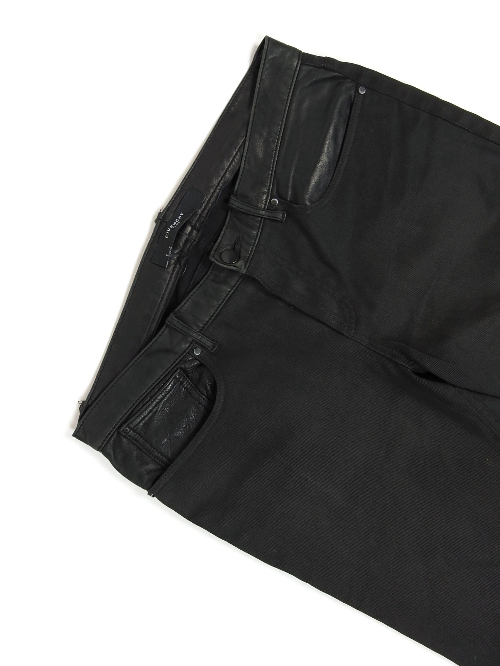 Givenchy Leather Trimmed Jeans Size 30