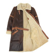 Roberto Cavalli Brown Shearling Leather Coat