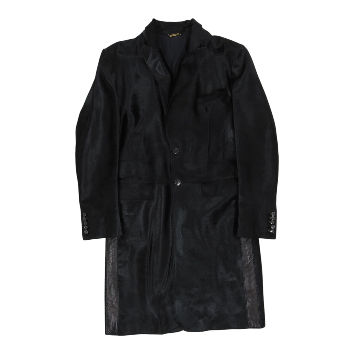 Roberto Cavalli black Ponyhair Coat Size Large