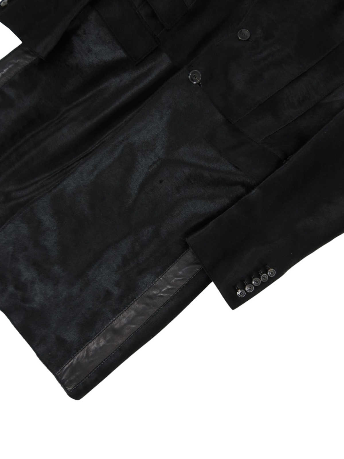 Roberto Cavalli black Ponyhair Coat Size Large