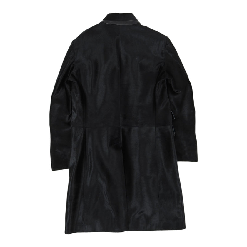 Roberto Cavalli black Ponyhair Coat Size Large