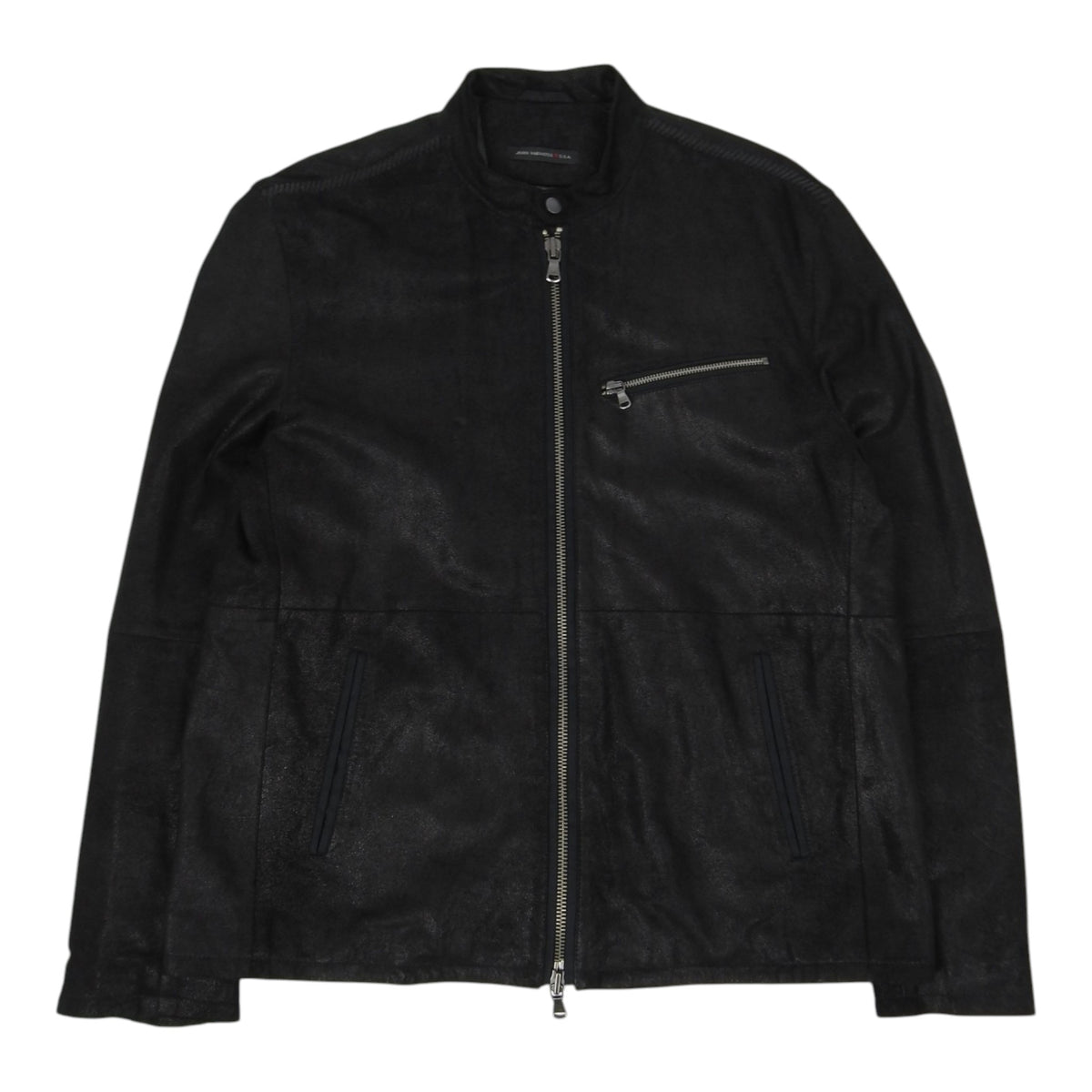 John Varvatos black Goatskin Jacket Size XL