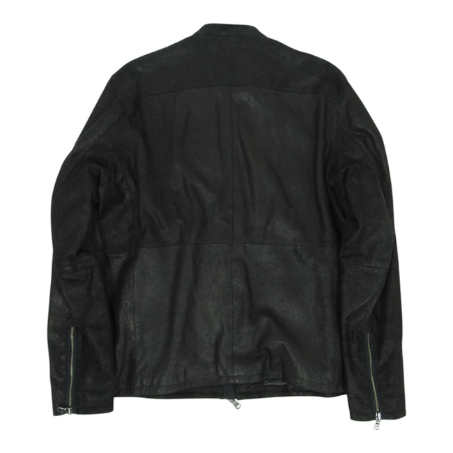 John Varvatos black Goatskin Jacket Size XL