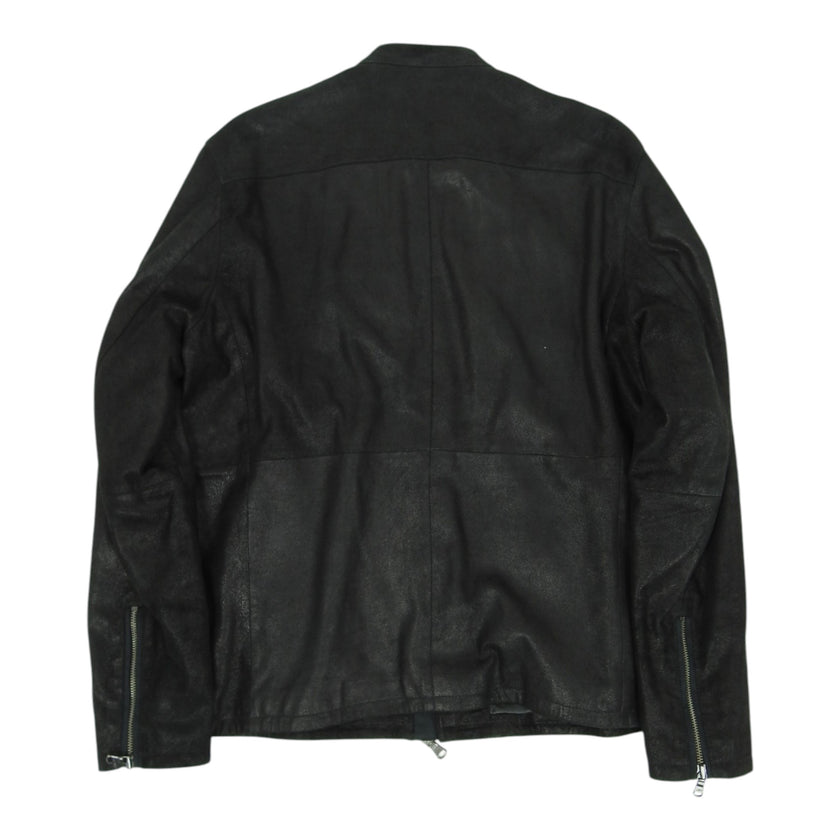John Varvatos black Goatskin Jacket Size XL
