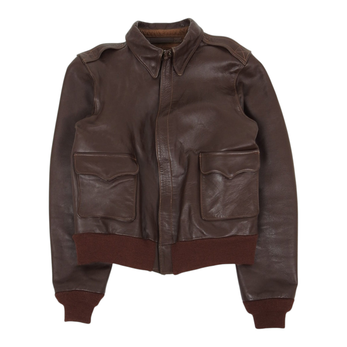 Lost Worlds Leather A-2 Jacket Size 40
