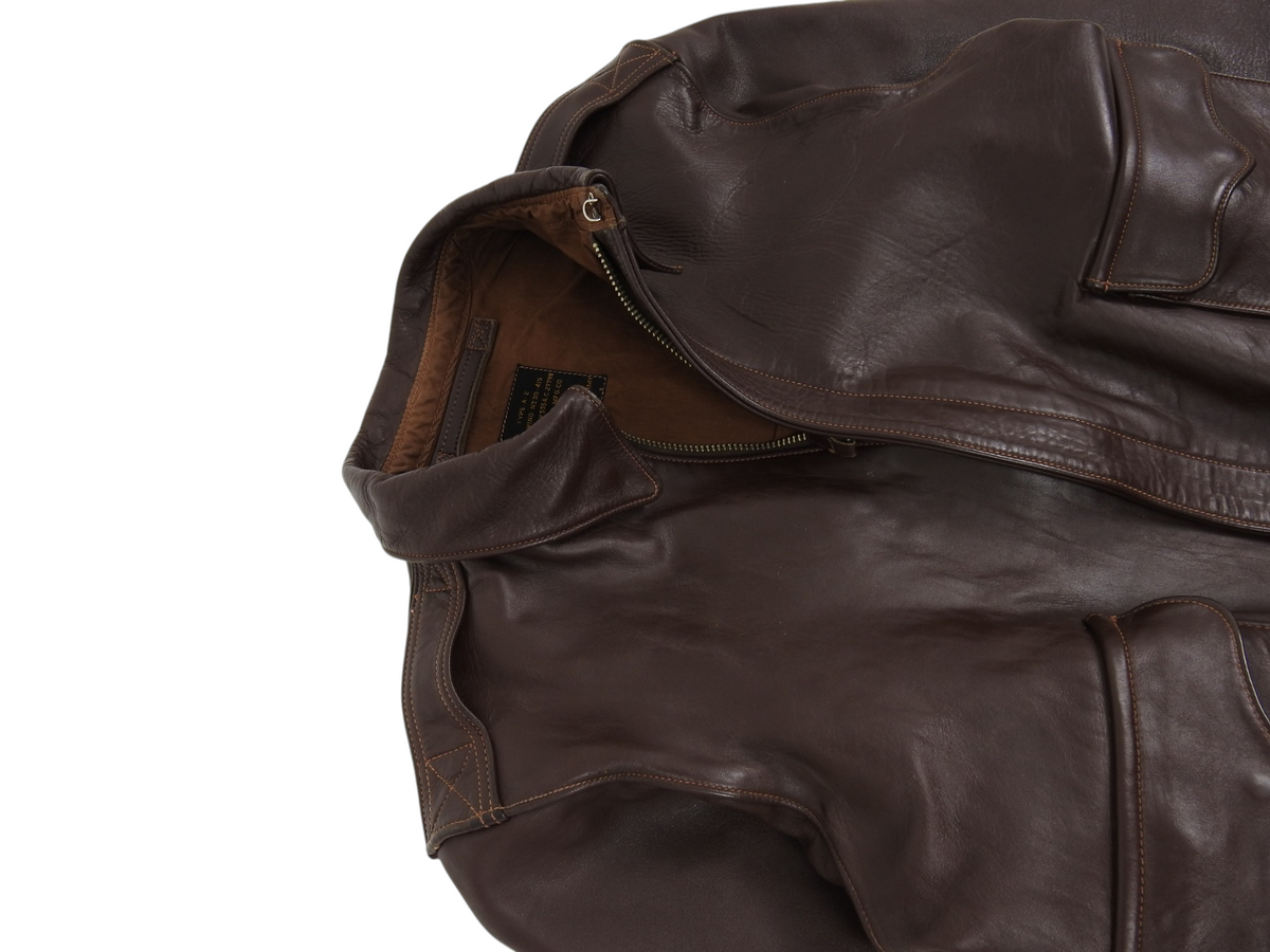 Lost Worlds Leather A-2 Jacket Size 40