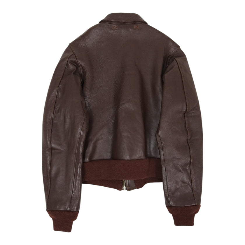 Lost Worlds Leather A-2 Jacket Size 40