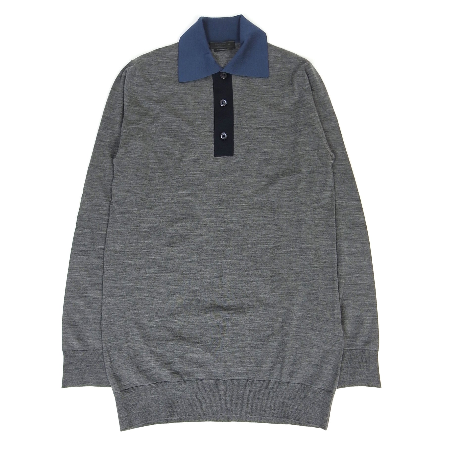 Prada Wool Longsleeve Polo Size 48