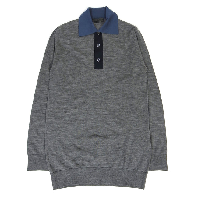 Prada Wool Longsleeve Polo Size 48