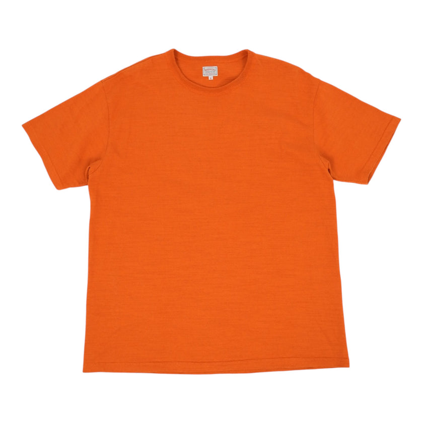 The Real McCoys orange Athletic Loopwheel T-shirt size XL