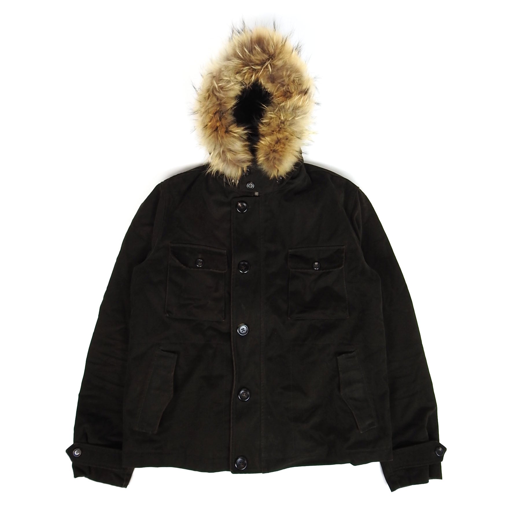 Dolce & Gabbana Fur Hooded Jacket Size Medium