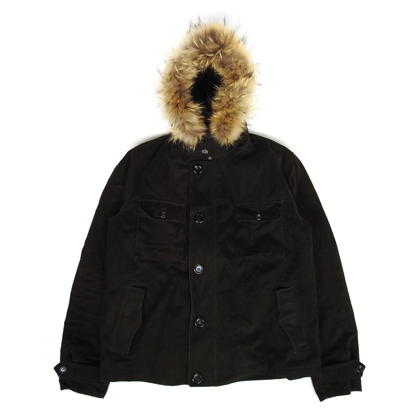 Dolce & Gabbana Fur Hooded Jacket Size Medium