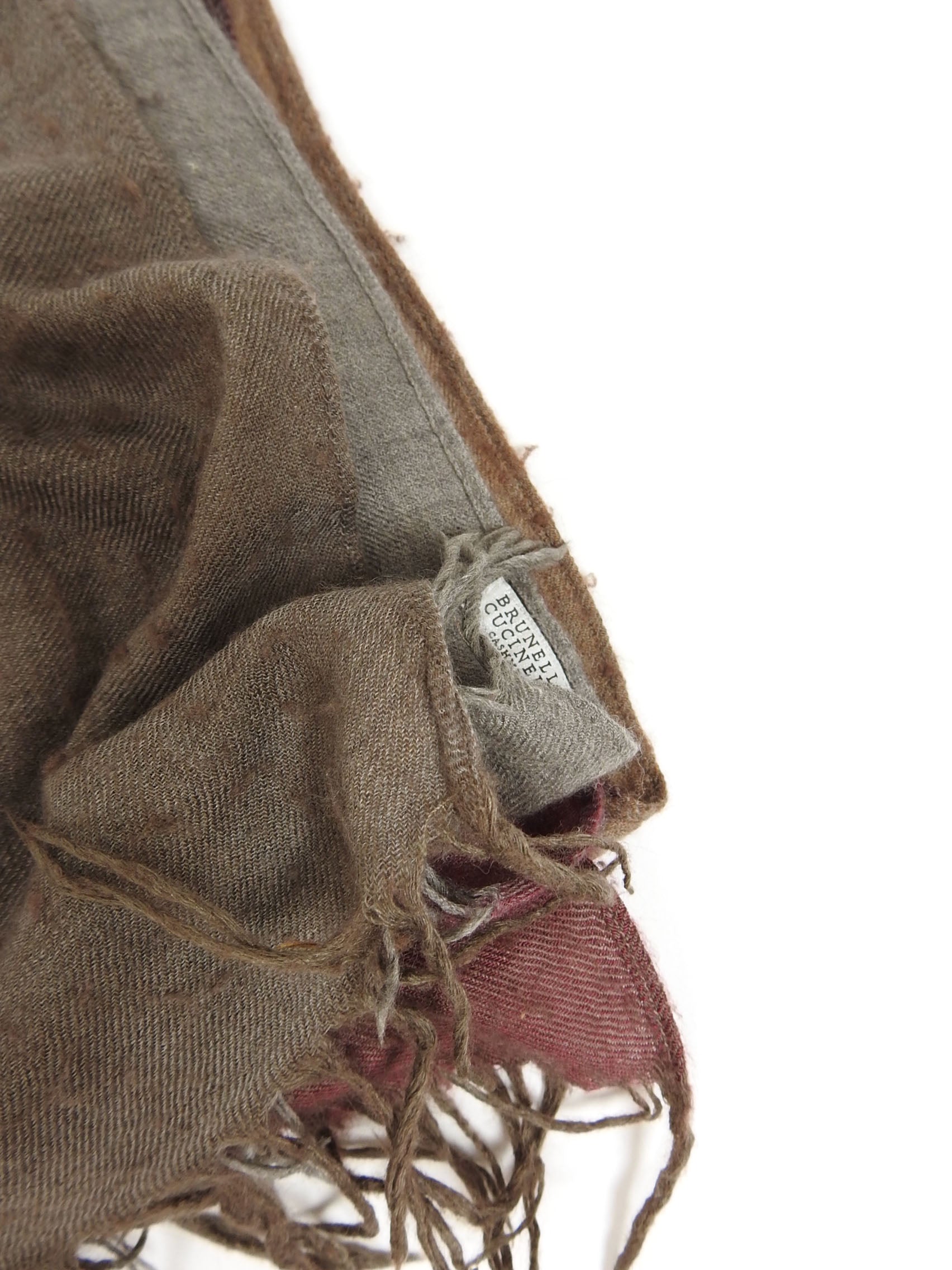 Brunello Cucinelli Check Cashmere Scarf