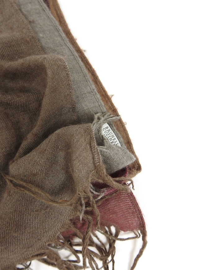 Brunello Cucinelli Check Cashmere Scarf