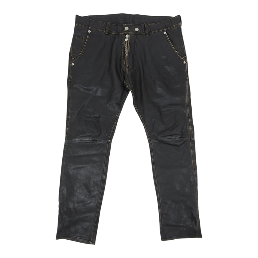 Diesel Leather Pants Size 32