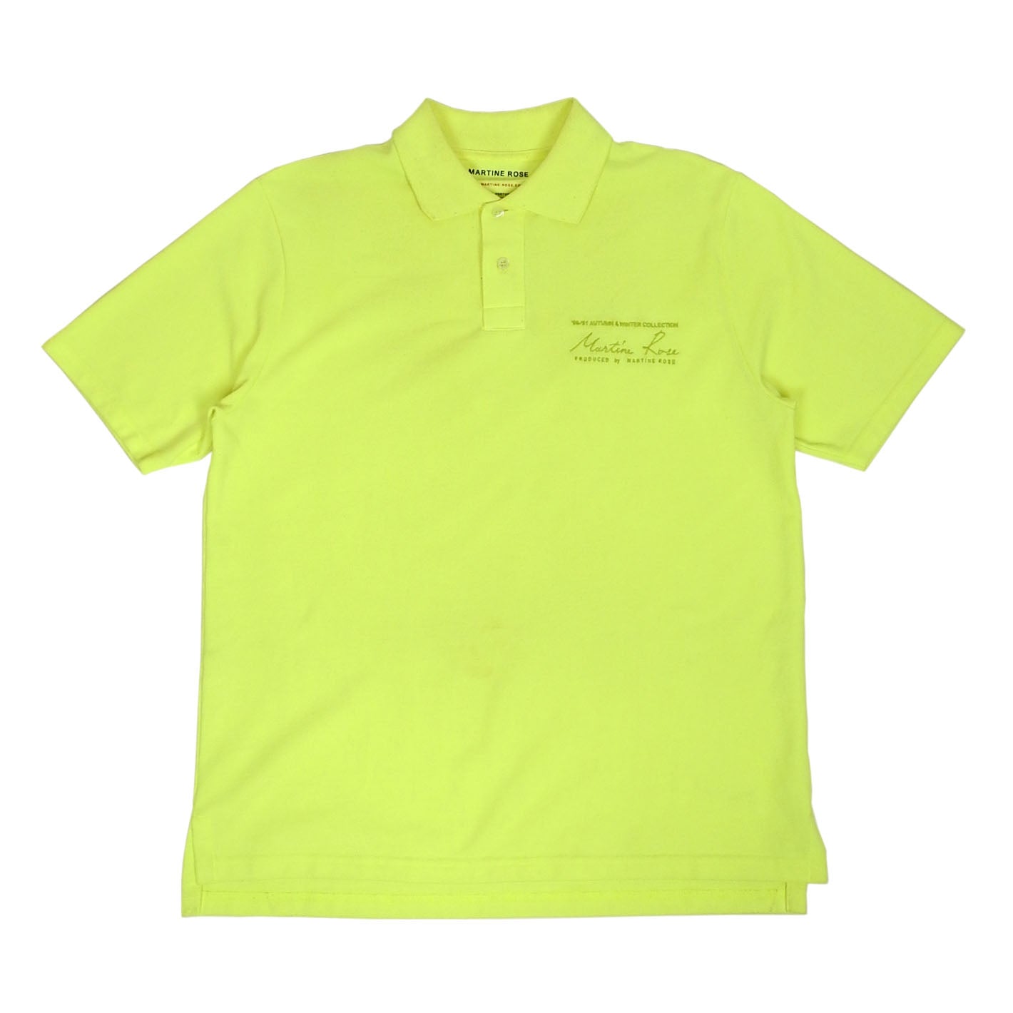 Martine Rose Neon Pique Polo Size Large