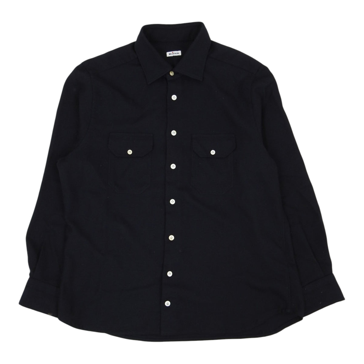 Kiton Cashmere Navy Overshirt Size XXL