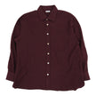 Kiton Wine Brushed Cotton Shirt Size XXL