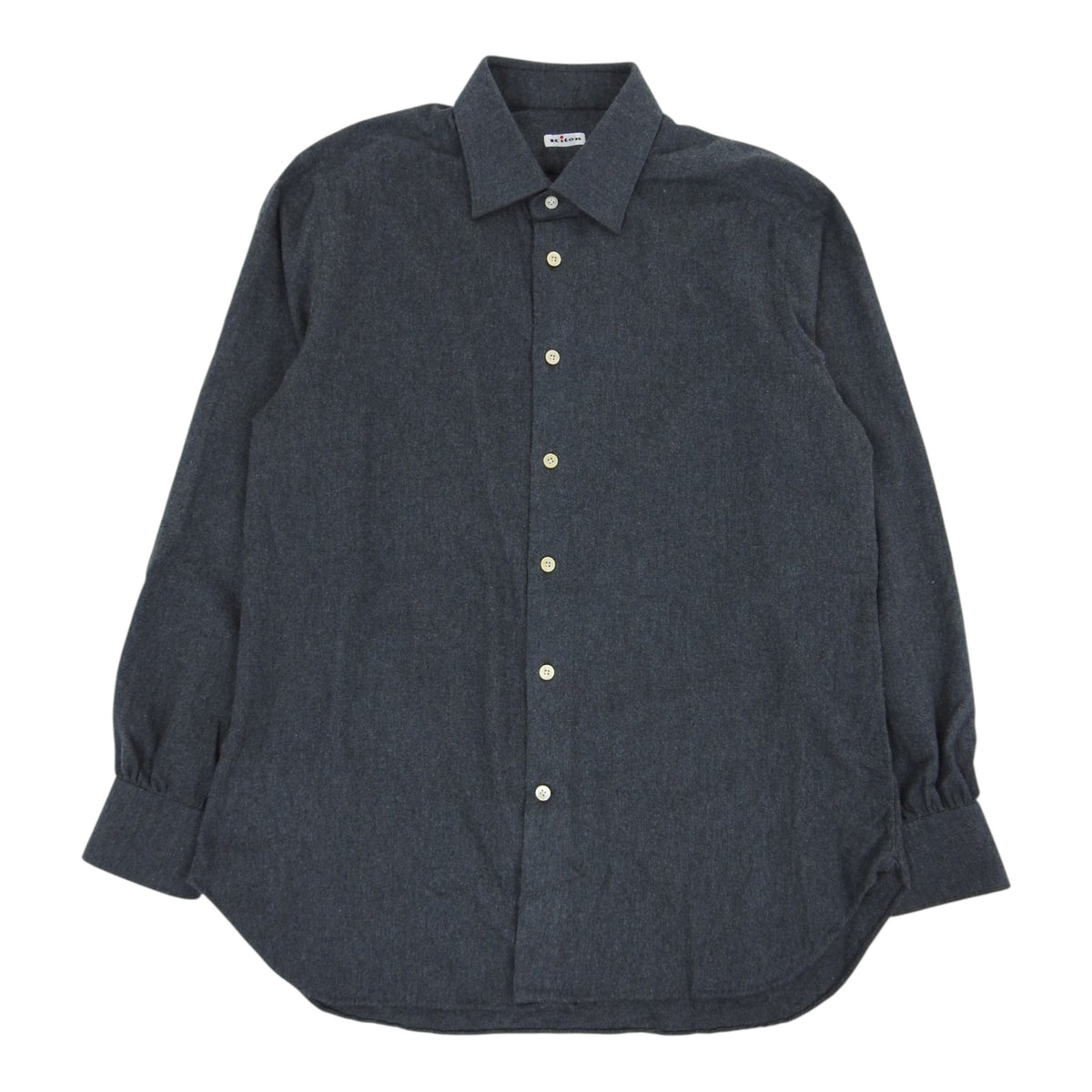 Kiton Grey Brushed Cotton Shirt Size XL
